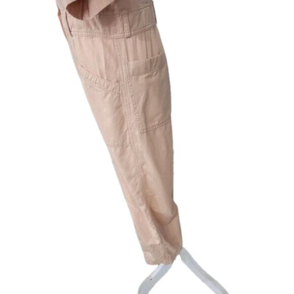 Madewell Womens Top-Stitched Coverall Jumpsuit Blush Short Sleeve Utility Size 0 - Picture 9 of 14